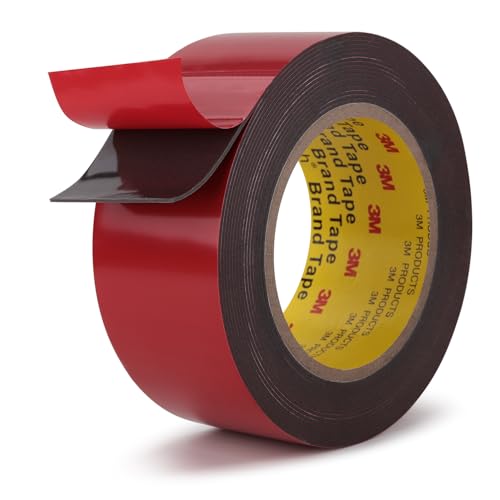 Heavy Duty Double Sided Tape 2" x 13.8Ft Made of 3M 4611 Gray Strong Adhesive Withstands 450°F for Reliable Waterproof Foam Mounting Tape for Home Office Deco Automotive Metal Glass Bonding - color: Gray, size: 2" X 13.8ft