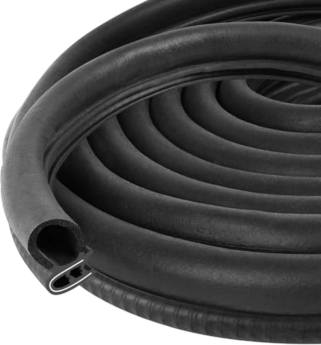 Automotive Door Weather Stripping 30Ft Car Door Rubber Edge Trim Seal Strip Gasket with Side Bulb for Car Bus Camper Boat RV Truck Doors - color: 30Ft