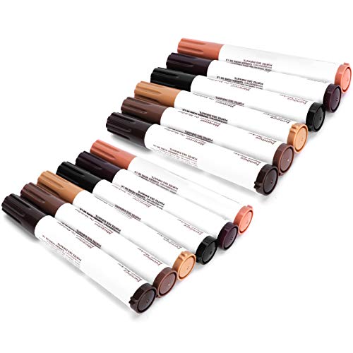 Semme 12Pcs Touch Up Pen Paint Set for Floor Repair Markers Wood Furniture Door and Window 6 Colors for Surfaces