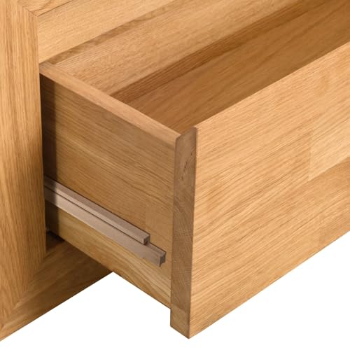 Maitys 2 Pcs Wood Drawer Slides Bottom Mount Classic 22 Inches Center Guide Track with Metal Slide Glides Traditional Wooden Drawer Rails for Dresser Replacement - size: 22 Inches