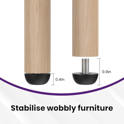 M8 Adjustable Furniture Leg, 304 Stainless Steel Furniture Feet, 8mm x 1.25 Screw-in Leveling Feet, Outdoor Patio Furniture Legs Leveler Replacement for Table, Chair, Desk, Cabinet (24Pcs) - size: 24 PCS