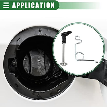 Motoforti Fuel Door Spring Hinge Pin Kits, Filler Neck Housing Cover Fix Pin, for Ford F-150 2009-2014, for Lincoln MKZ, for Mercury Milan, Stainless Steel, 4L3Z-9927936-BA, Black, 1 Set