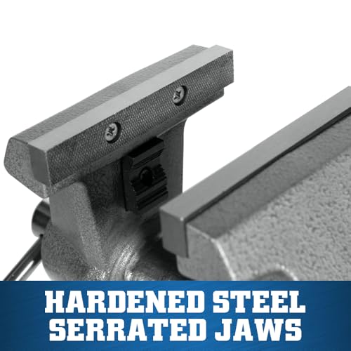 Wilton Mechanics Pro Bench Vise, 6-1/2" Jaw Width, 6" Jaw Opening, 4-3/8" Throat (Model 865M) - size: 6-1/2 in.
