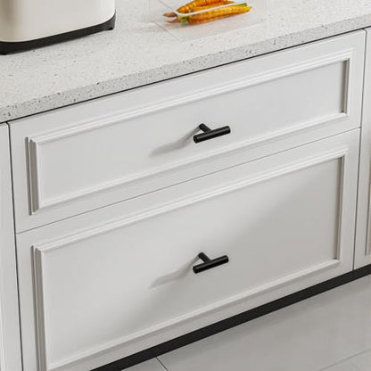 Goldenwarm 5 Pack Black Cabinet Knobs T Bar Knobs and Pulls Drawer Handles for Cupboard Hardware Bedroom Furniture, Single Hole Black Hardware - color: Black, size: 5 Pack