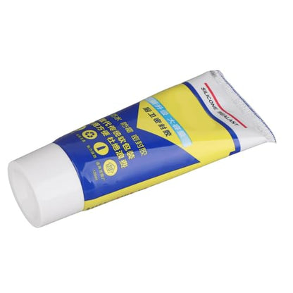 Sealant Water Caulk Adhesive for Bathroom Kitchen Basement Indoor Use with ABS Glass Ceramic Wood Aluminum Stainless Steel (White) - size: White