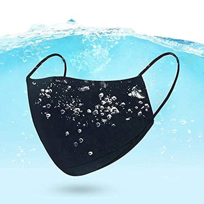 GALAXYLENSE 5 Packs Cotton Washable,Reusable Black Face Mask, Mouth Cover Breathable For Personal Care Protection - color: Black Packs 50