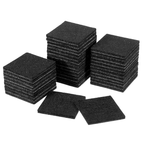 uxcell Furniture Pads,36Pcs 2.4"- Square Self Adhesive Felt Furniture Pads, Floor Protectors for Furniture Feet Chairs Legs Hardwood Floors (Black) - color: Black, size: 2.4"
