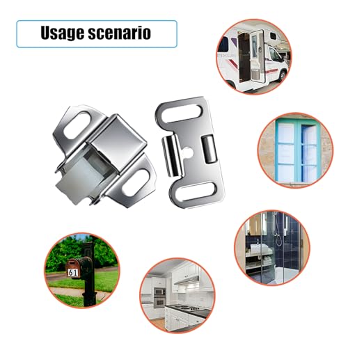 Mailbox Replacement Roller Catch Latch - 2 Packs RV Screen Door Locks Shower, Shutter Door Accessories, Cabinet Doors, Spring Hidden Latches and Catches with Screw for Home Kitchen Pantry and Camper