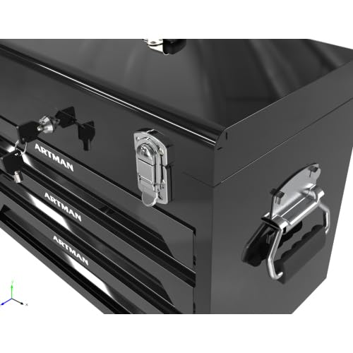 Runboll Mechanics Tool Set 339-Piece 3-Drawer Toolbox with Tools Kits Included, with pliers, ball hammer, screwdrivers, wrenches, Hex Keys, and More - color: Black, size: Toolbox w/ Kits