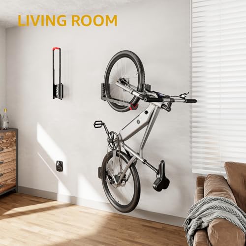 monTEK Swivel Bike Wall Mount, No Heavy Lifting Required Bike Wall Mount, Bike Hangers for Garage, Space-Saving Bike Rack Garage, Easy to Load and Unload, Bike Hanger Can Hold Up to 77 lbs, 4 Pack - style: 4-Pack