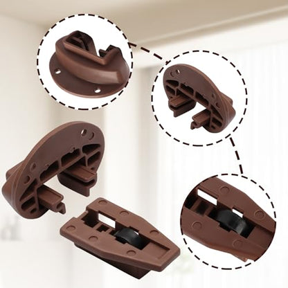 8 Sets Drawer Slides Replacement, Compatible with Kenlin Rite-Trak II Drawer Track Guide Repair Kit for Dresser/Nightstand Drawers with Screws - size: 8 Sets, style: NO Metal Back Plate