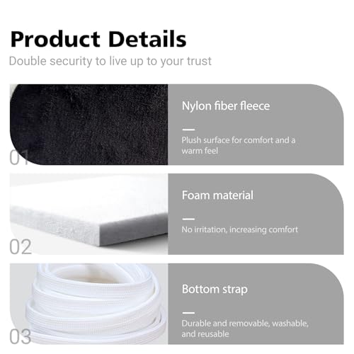 Bunk Bed Ladder Pads- Dual Fixing of Velcro and Straps, Perfect for Ladder for Bunk Bed, Loft Bed with Stairs, and RV Bunk Ladder. It is Soft, Comfortable, Non Slip, and Suitable for Safe Climbing.