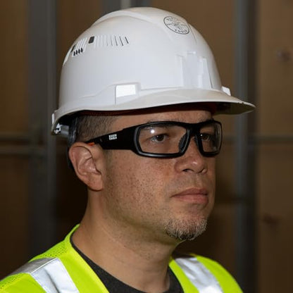 KLEIN TOOLS 60163 Safety Glasses, Professional PPE Protective Eyewear with Full Frame, Scratch Resistant and Anti-Fog, Clear Lens - style: Professional
