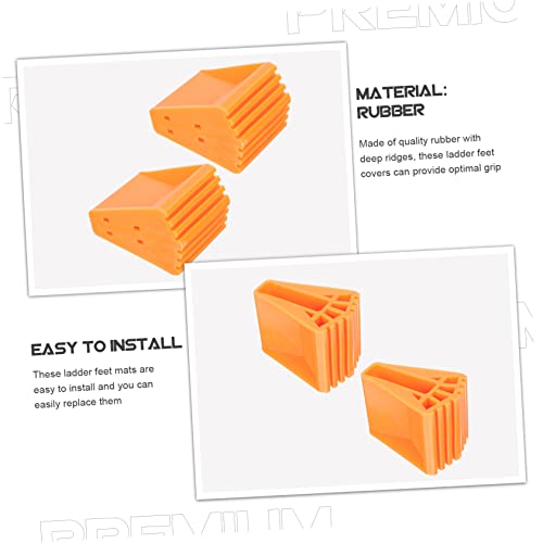 2pcs Ladder Feet Mats Non-Slip Stair Treads Ladder Leg Pads Fall Safety Pad for Home Office Crib Padding