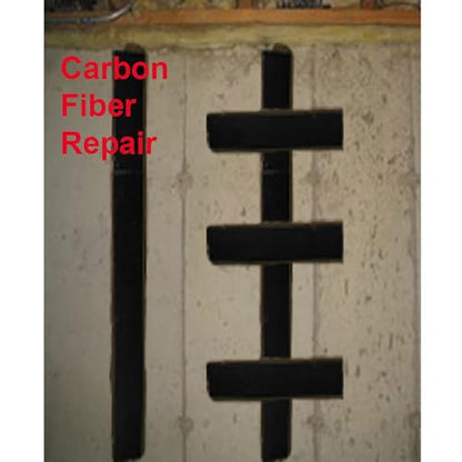 10 ft. Carbon Fiber Basement Wall & Foundation Crack Repair kit High Strength - Easy DIY Repair - size: 10 ft