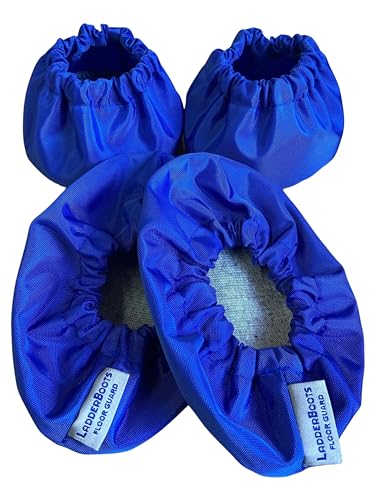 Step Ladder Safety Shoe Floor Protectors - Reusable Ladder Covers - Lab Tested - Made in The USA Set of 4, Royal Blue, LDBT4RB - color: Royal Blue