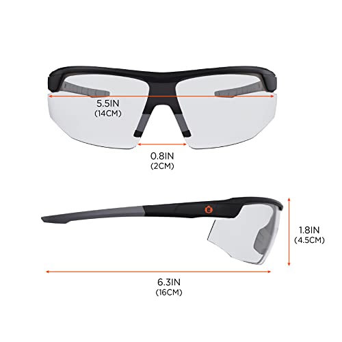 Ergodyne Skullerz SKOLL Anti Scratch Safety Glasses, Anti-Fog, ANSI z87.1 - color: Clear Lens