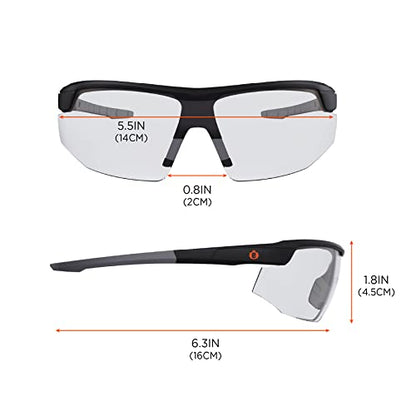 Ergodyne Skullerz SKOLL Anti Scratch Safety Glasses, Anti-Fog, ANSI z87.1 - color: Clear Lens