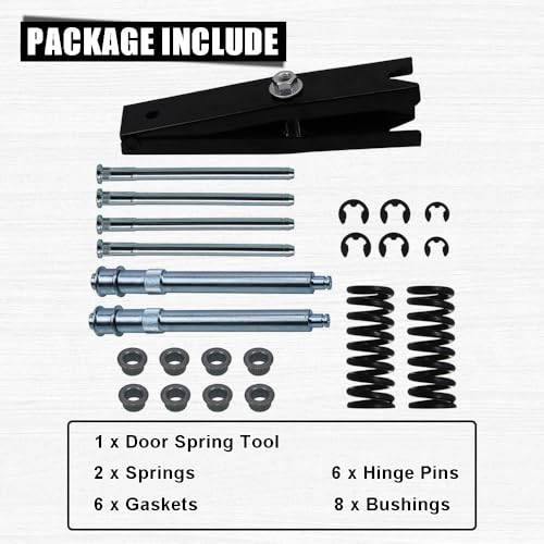 RULLINE Door Hinge Repair Kit with Spring Tool - Compatible with 94-04 Chevrolet S10 Door Roller pin Hinge with Tools and Springs - size: For 94-04 Chevy 23pcs