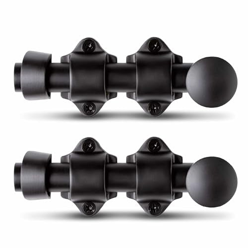 Mega Handles Dutch Door Bolt - 4 Inch Heavy Duty Slide Bolt Latch, Easy to Install Slide Latch for Dutch Doors, Suitable Slide Bolt for Toy Boxes, Cabinets, Pantry Doors and More - Matte Black - color: Matte Black, size: 2 Pack