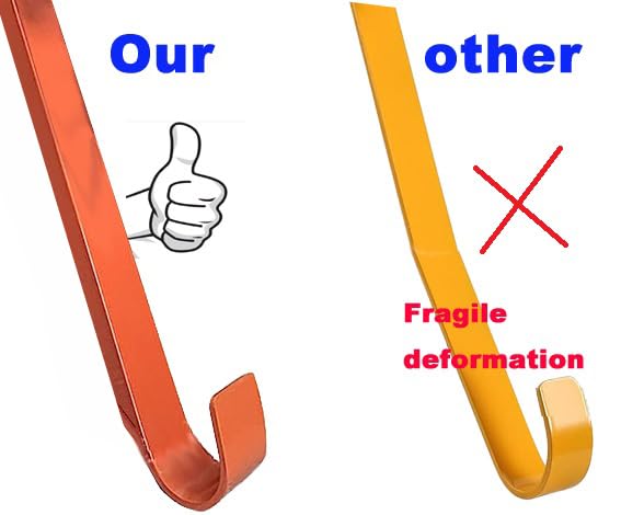 Roof Ladder Hook, 2 Pack Ladder Stabilizer, Heavy Duty Steel 500 Lbs Weight Ratin, Roof Ridge Extension with Wheel for Safe and Easy Access - color: Orange-Steel-Ladder Hook