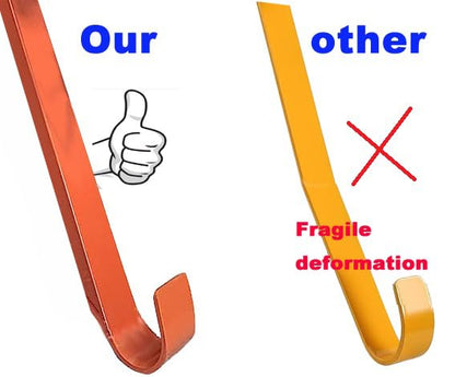 Roof Ladder Hook, 2 Pack Ladder Stabilizer, Heavy Duty Steel 500 Lbs Weight Ratin, Roof Ridge Extension with Wheel for Safe and Easy Access - color: Orange-Steel-Ladder Hook