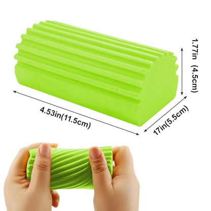 4-Pack Damp Cleaning Sponge Brush Set - Suitable for Kitchen and Car Window Cleaning,Mirrors, Window Track Grooves - Multi-Functional Cleaning Products That are Efficient Cleaning Tools(Green) - color: Green