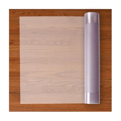 RESILIA Premium Clear Floor Protector Mat – Heavy-Duty Plastic Vinyl Covering for Hardwood, Tile, or Laminate Floors, Table, or Desk –American Modern Pattern 27" x 6' Waterproof Roll, Made in USA - size: 2'3" x 6'