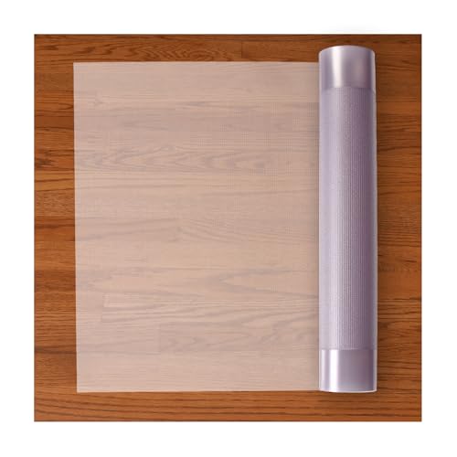 RESILIA Premium Clear Floor Protector Mat – Heavy-Duty Plastic Vinyl Covering for Hardwood, Tile, or Laminate Floors, Table, or Desk –American Modern Pattern 27" x 3' Waterproof Roll, Made in USA - size: 27" x 3'