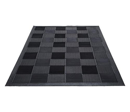 Guardian Floor Protection PARQUET2X3 Parquet Wiper Scraper Outdoor Floor Mat, Rubber, Black, 2' Length, 3' Width - size: 2' x 2' (Rectangular)