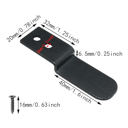 4PCS Black Z Shaped Corner Bracket Iron Right Angle With Screws for Shelf Picture Furniture Frame Z Shape Braces Support Fastener