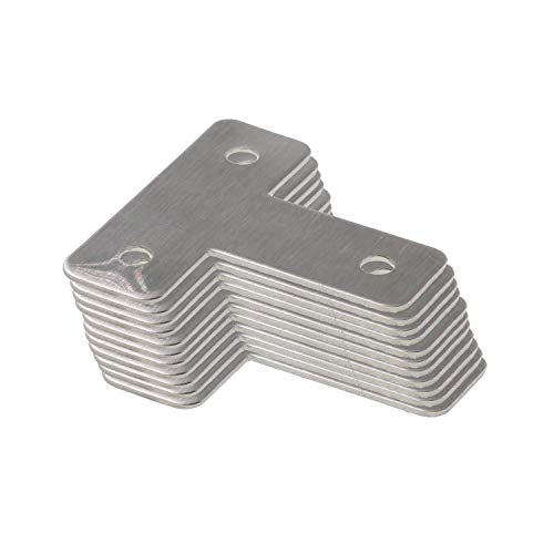 Stainless Steel Mending Bracket Plate ULIFESTAR T Type Mending Plate,Flat Repair Plate for Wood,Metal Straight Fixing Joining Shelf Support for Shelves,Furniture and Cabinet 10 Pack (1.6x1.6'') - size: 1.6 x 1.6 inches