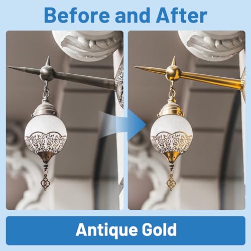 SENVEN Liquid Gold Leaf Paint High Gloss Multi Surface Rich Gold Paint for Metal, Wood, Plastic, Canvas, Appliance, Furniture Scratch Repair & Art Handcrafts 30ml/1.5oz Fast Drying Acrylic Metallic Finish - color: Gold Leaf