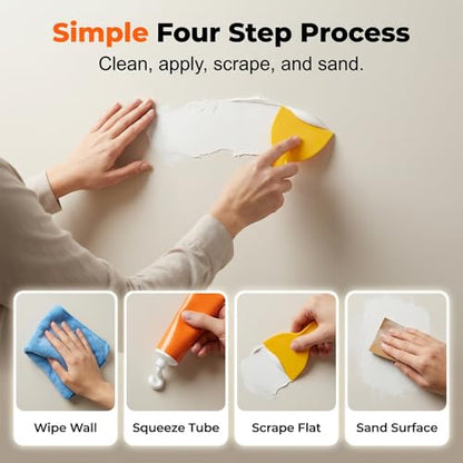 Wall Repair Paste for Cracks and Holes, 2026 New Efficient Drywall Repair Kit with Scraper, Wall Mending Agent for DIY, Portable Drywall Patch Kit for Home Improvement (3)