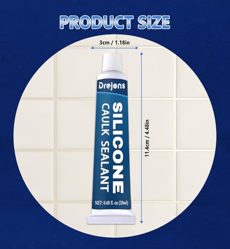 Clear Silicone Sealant Caulk Waterproof Silicone Caulk All Purpose Stronger Adhesion Sealant for Kitchen and Bathroom, Window, Door 0.71 fl oz * 2Pack - size: 0.71 fl.oz *2Pack