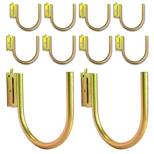 10 Pack 4" E Track J Hooks Heavy Duty Galvanized Steel E-Track Tie Down Accessories for Box Truck, Enclosed Trailer, Garage, Vans, Warehouse, Workshop - color: 4" (10 Pack)