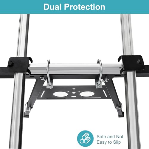 Ladder Stabilizer withstands 300 LBS Weight Rating, Extension Ladder Stabilizer Adjustable Legs, Built-in Tool Tray, Anti-Slip Rubber Pads– Ideal for Roofing and Gutter Work (24.6-29.5 Inch)