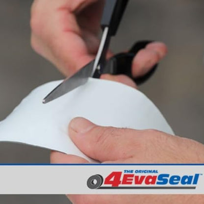 4evaseal™, 57206, Multi-Purpose White Tape - 4" x 50' – UV-Resistant, Waterproof Repair & Sealing Tape