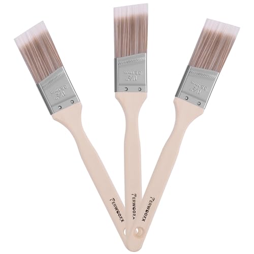 Paint Brush, 1.5IN Stain Brushes for Painting Walls,House Touch-Ups,Furnitures and Fence Staining, Wooden Handle Masonry Paintbrush(3 Packs) - size: 1.5 inch