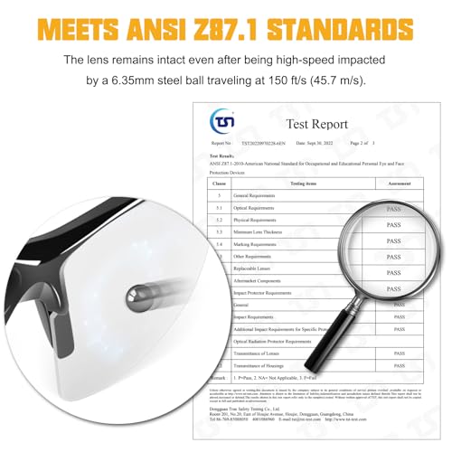OXG 12 Pack Anti Fog Safety Glasses for Men, ANSI Z87.1 Safety Goggles Impact Scratch Resistant Eye Protection for Work - color: Clear With Straps
