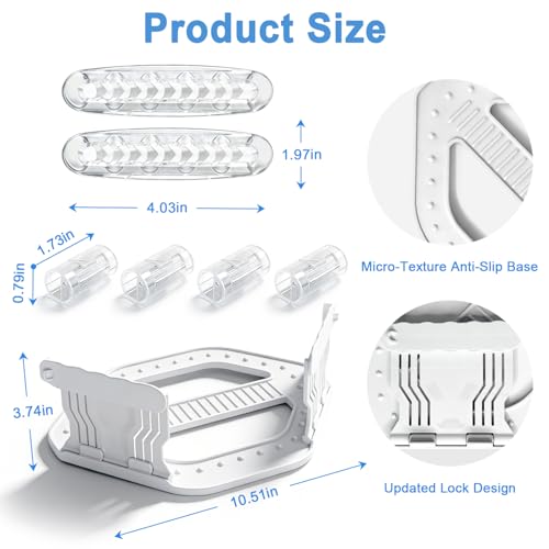Upgrade Bed Sheet Holders for Corners, 4Pcs Heavy Duty Bed Sheet Locks and 4Pcs Sheet Clips Keep Sheets in Place Firmly, No More Fitted Sheet Coming Off, Bed Sheet Fasteners Fit All Mattress