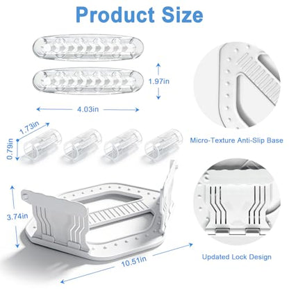 Upgrade Bed Sheet Holders for Corners, 4Pcs Heavy Duty Bed Sheet Locks and 4Pcs Sheet Clips Keep Sheets in Place Firmly, No More Fitted Sheet Coming Off, Bed Sheet Fasteners Fit All Mattress