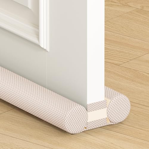 fowong Door Draft Stopper 30" to 36" Adjustable Draft Stopper for Bottom of Doors, Soundproofing Noise Blocker, Easy to Install, Light Pink - color: Light Pink, size: 36 inch