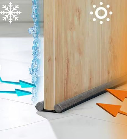 DraftBusterz - Dorm | Home Door Draft Stopper. Temperature Integrity, Noise/Smell/Light Insulation Under Door, 37.8 Inches - Trimable - Grey