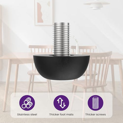 M8 Adjustable Furniture Leg, 304 Stainless Steel Furniture Feet, 8mm x 1.25 Screw-in Leveling Feet, Outdoor Patio Furniture Legs Leveler Replacement for Table, Chair, Desk, Cabinet (24Pcs) - size: 24 PCS