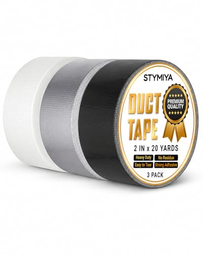 Black+White+Silver Duct Tape: Wide Waterproof Outdoor Furniture Repair Tape Bulk Heavy Duty - Strong Adhesive Weather UV Resistant No-Residue Masking Tapes Patterns Variety (3 * 2IN*20Yards) - color: Grey+Black+White, size: 3*2in*20yards