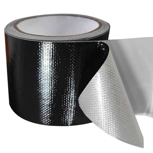 Birllaid Awning Repair Tape for Tarp, Heavy Duty Outdoor Repair Tape for Ripstop, Boat Covers, Tent, Sail Tape, Tear Repair Patch Kit, Waterproof, UVproof, Black - color: Black