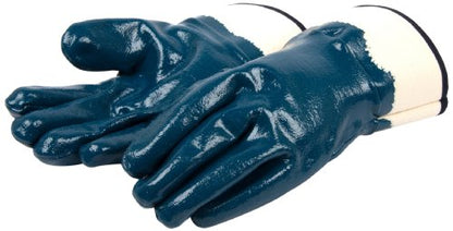 Forney 53357 Heavy Weight Fully Coated Nitrile Gloves, Large/X-Large, Blue/Cream