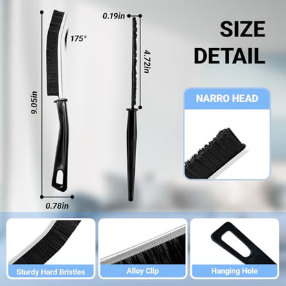 Crevice Cleaning Brush, 2026 New Multifunctional Gap Hard Bristled Grout Brush Tool for Scrub Small Spaces, Kitchen, Toilet, Bathroom, Corner, Grout, Sink, Window Tracks, Hinges, Tile(6pcs)