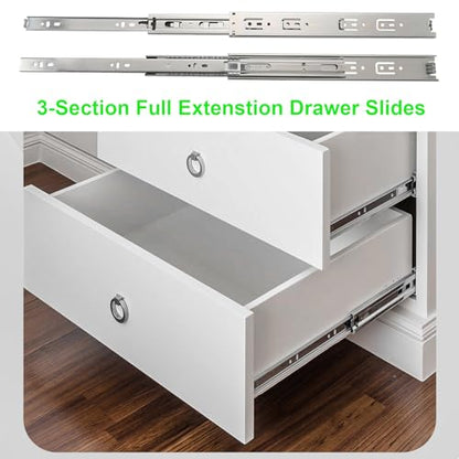 Hitess 10 Pairs of 22 Inch Full Extension Ball Bearing Side Mount Cabinet Drawer Slides,85 LB Load Capacity with Rear Mounting Brackets - size: 22 Inch